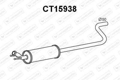 CT15938 VENEPORTE Предглушитель выхлопных газов