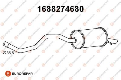 1688274680 EUROREPAR Глушитель выхлопных газов конечный