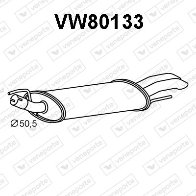 VW80133 VENEPORTE Глушитель выхлопных газов конечный