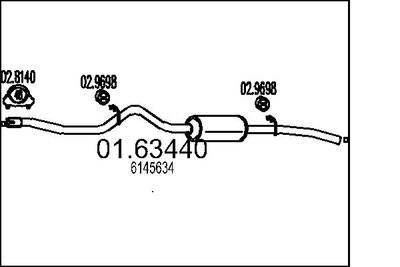 0163440 MTS Глушитель выхлопных газов конечный
