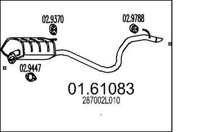 0161083 MTS Глушитель выхлопных газов конечный