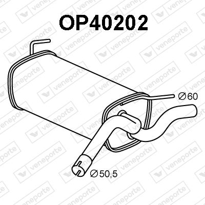 OP40202 VENEPORTE Глушитель выхлопных газов конечный