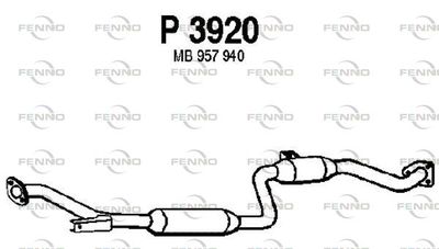 P3920 FENNO Средний глушитель выхлопных газов