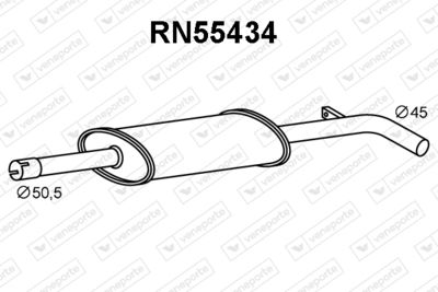 RN55434 VENEPORTE Предглушитель выхлопных газов