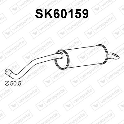 SK60159 VENEPORTE Глушитель выхлопных газов конечный