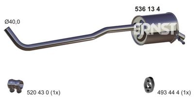 536134 ERNST Глушитель выхлопных газов конечный