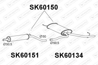 SK60150 VENEPORTE Глушитель выхлопных газов конечный