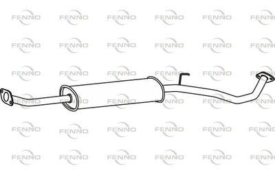 P41043 FENNO Средний глушитель выхлопных газов