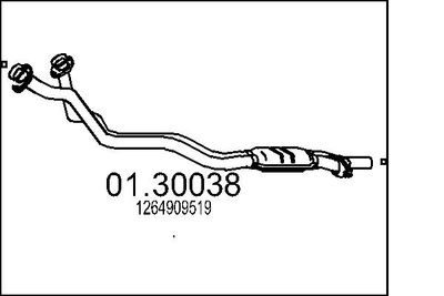 0130038 MTS Предглушитель выхлопных газов