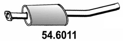 546011 ASSO Средний глушитель выхлопных газов