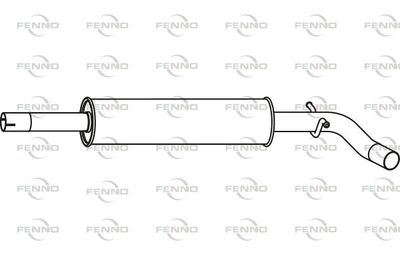 P55022 FENNO Средний глушитель выхлопных газов