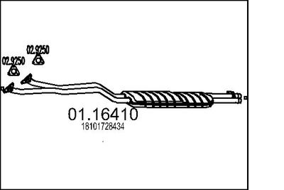0116410 MTS Предглушитель выхлопных газов