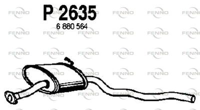 P2635 FENNO Средний глушитель выхлопных газов