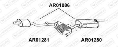 AR01086 VENEPORTE Глушитель выхлопных газов конечный