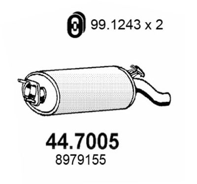 447005 ASSO Глушитель выхлопных газов конечный