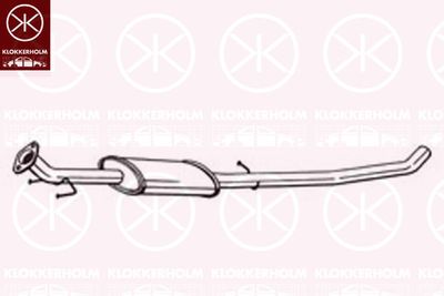 291037 KLOKKERHOLM Средний глушитель выхлопных газов