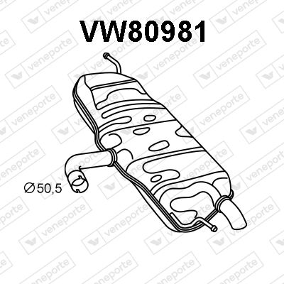 VW80981 VENEPORTE Глушитель выхлопных газов конечный