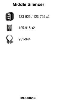 MD000256 FA1 Средний глушитель выхлопных газов