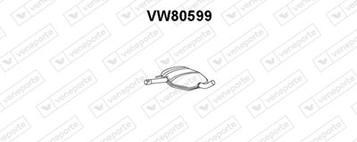 VW80599 VENEPORTE Средний глушитель выхлопных газов