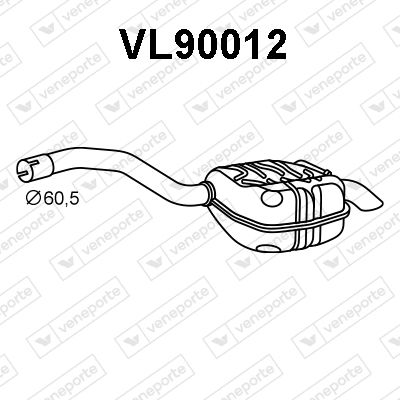 VL90012 VENEPORTE Глушитель выхлопных газов конечный