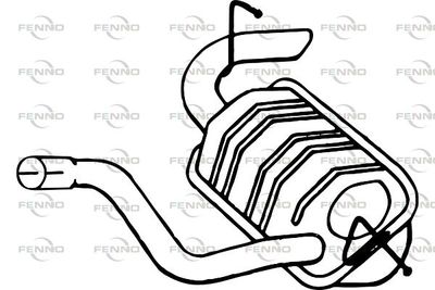 P3754 FENNO Глушитель выхлопных газов конечный