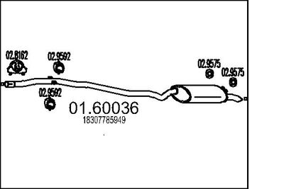 0160036 MTS Глушитель выхлопных газов конечный