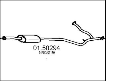 0150294 MTS Средний глушитель выхлопных газов
