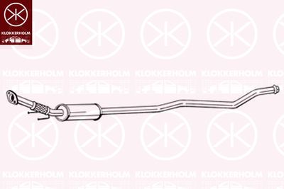 286443 KLOKKERHOLM Средний глушитель выхлопных газов