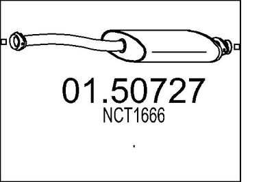 0150727 MTS Средний глушитель выхлопных газов