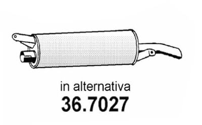 367027 ASSO Глушитель выхлопных газов конечный