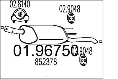 0196750 MTS Глушитель выхлопных газов конечный