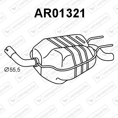 AR01321 VENEPORTE Глушитель выхлопных газов конечный