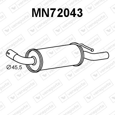 MN72043 VENEPORTE Глушитель выхлопных газов конечный