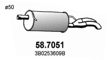 587051 ASSO Глушитель выхлопных газов конечный