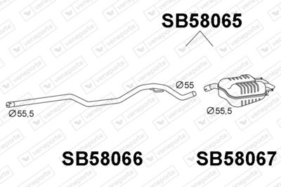 SB58065 VENEPORTE Глушитель выхлопных газов конечный