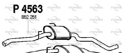 P4563 FENNO Средний глушитель выхлопных газов