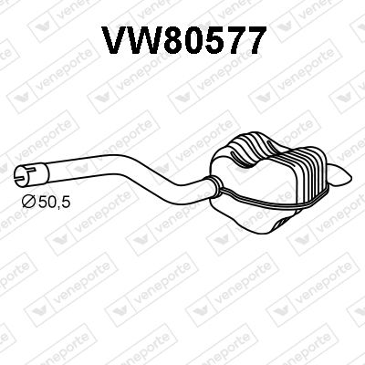 VW80577 VENEPORTE Глушитель выхлопных газов конечный