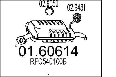 0160614 MTS Глушитель выхлопных газов конечный