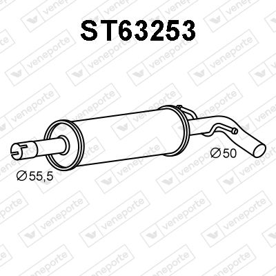 ST63253 VENEPORTE Предглушитель выхлопных газов