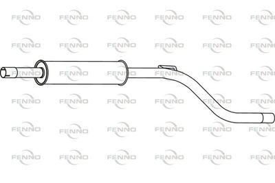 P43094 FENNO Средний глушитель выхлопных газов