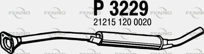 P3229 FENNO Средний глушитель выхлопных газов