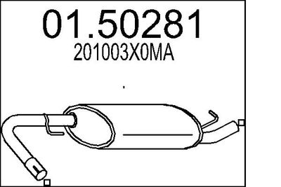 0150281 MTS Средний глушитель выхлопных газов