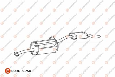 E12871K EUROREPAR Глушитель выхлопных газов конечный