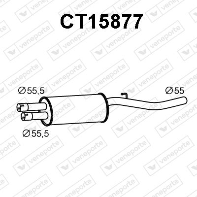 CT15877 VENEPORTE Предглушитель выхлопных газов