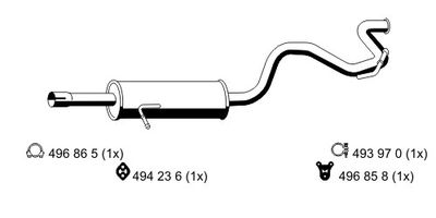 330183 ERNST Глушитель выхлопных газов конечный