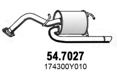 547027 ASSO Глушитель выхлопных газов конечный