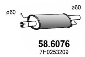 586076 ASSO Средний глушитель выхлопных газов