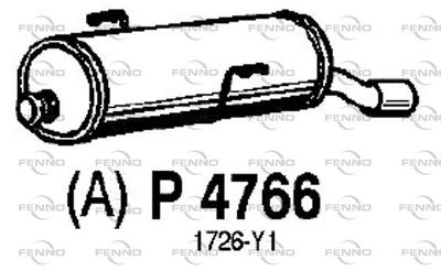 P4766 FENNO Глушитель выхлопных газов конечный