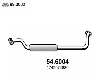 546004 ASSO Средний глушитель выхлопных газов