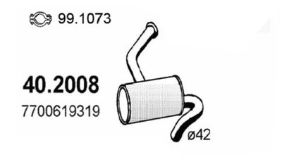 402008 ASSO Предглушитель выхлопных газов